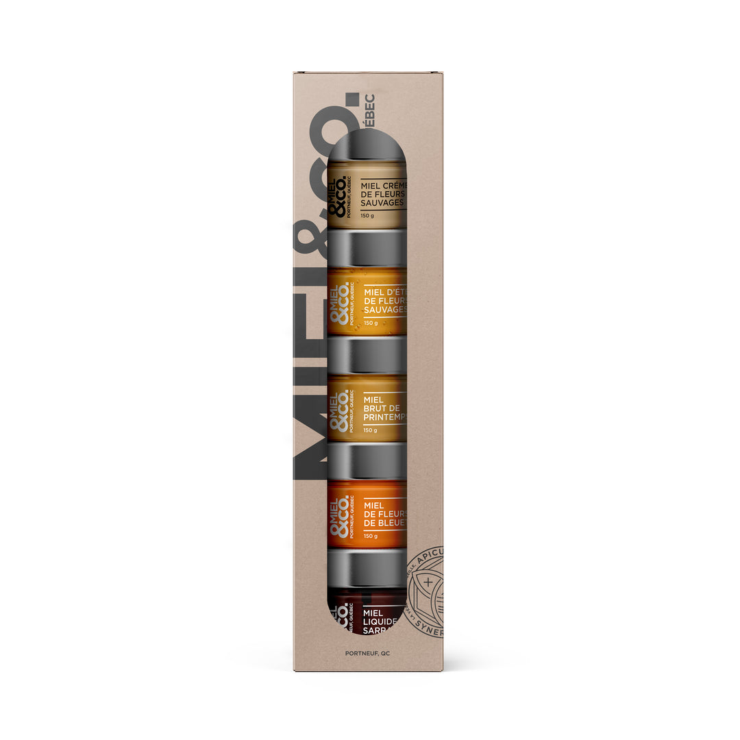 Ensemble arc-en-ciel de miel, Miel&Co
