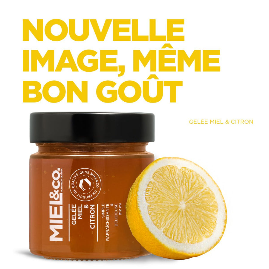 Gelée miel et citron - Miel & Co quebecois